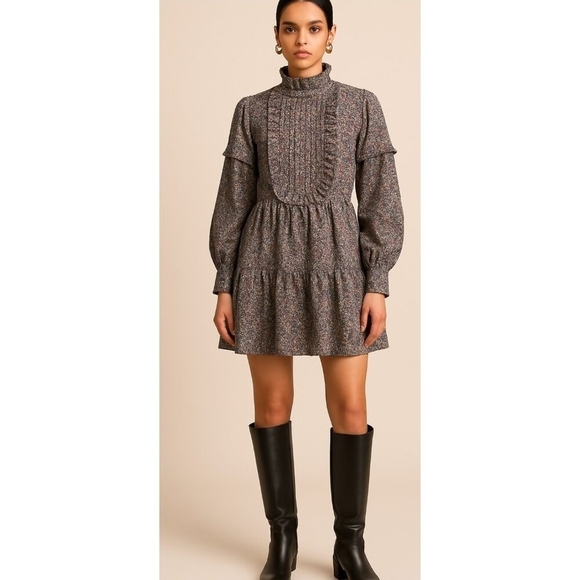 Walter Baker Women's Adriana Long Sleeve Floral Dress Boho style Size  10 - Picture 13 of 13